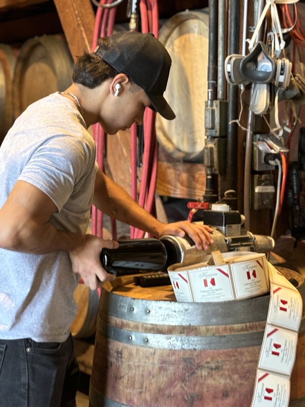 Jason Almaraz, Cellarhand at Keenan Winery