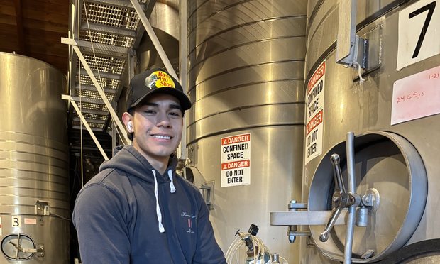 Jason Almaraz, Cellarhand at Keenan Winery