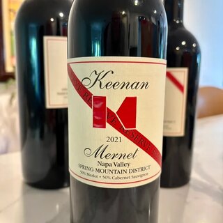 Two bottles of Keenan 2021 Mernet Reserve, Spring Mountain District