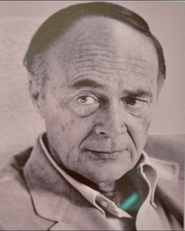 Black-and-white portrait of Robert Keenan, who founded Keenan Winery on Spring Mountain in 1974